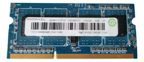 Memoria Ram 2gb Ramaxel (rmt3010ec58e8f-1333)