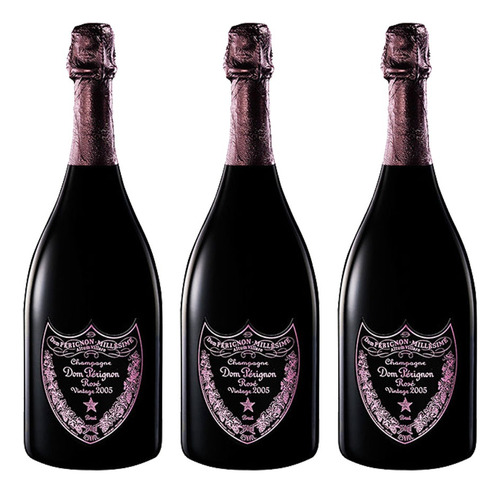 Pack De 3 Champagne Rose Dom Perignon 750ml