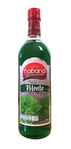 Jarabe Sabor Menta Verde Habana Gourmet 750 Ml