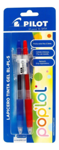 Boligrafo Pilot Pop Lol Bl-pl-5 L + R Azul Y Rojo Blis Color de la tinta Azul/Rojo