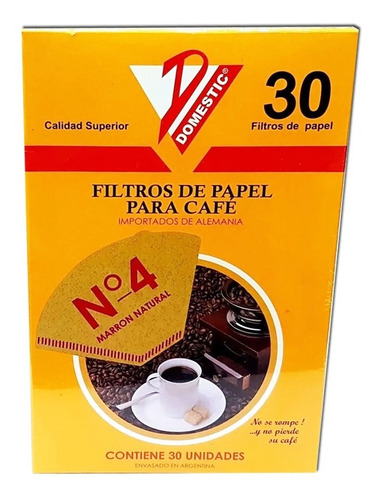 Imagen 6 de 7 de Filtros Papel Cafe N° 4 Domestic 30 Unidades Pettish Online
