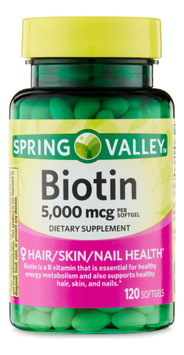 Biotina 5000 Mcg Spring Valley 1 - Unidad a $114592