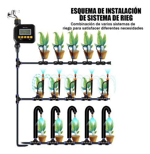 Programador Riego Automatico Timer Digital Con Sensor Lluvia
