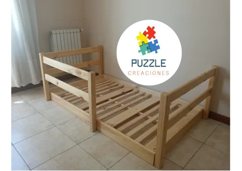 Cama  Montessori Sin Barniz (colchón 190x80cm)