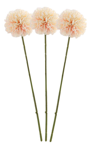 3 Piezas Bola De Crisantemo Artificial Flores Ramo De Seda