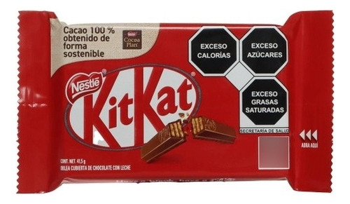 6 Pzas Chocolate Oblea Nestlé Kitkat Chocolate Leche 41.5 G