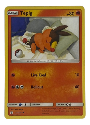 Tepig Carta Pokémon Original Tcg Inglés 31/236