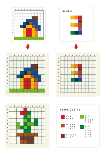 Cubos Coloridos, Juguetes Educativos De Con 24 Cartas