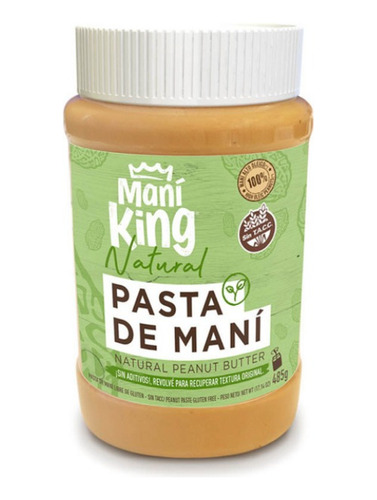 Pasta De Mani Natural 485 Gr. Mani King. Onlynatural