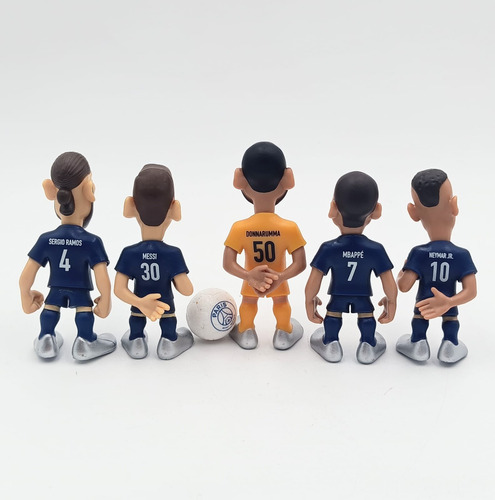 Set Psg Messi Neymar Mbappe Ramos Donnarumma 6 Cm Trujillo S
