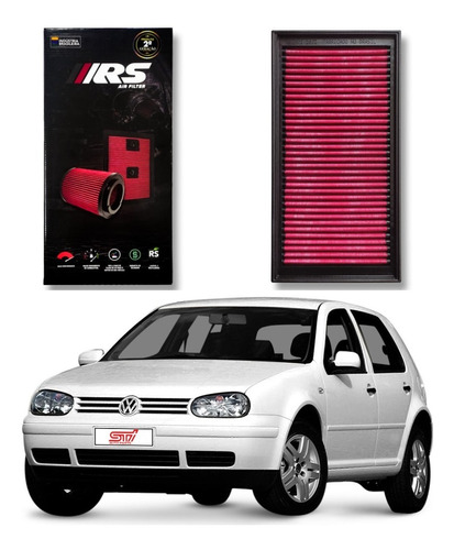 Filtro Ar Esportivo Inbox Rs Vw Golf 1.6 8v Mi Gasolina 2002