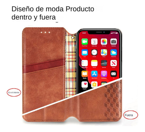 Funda De Piel Para Samsung A03 A13 A23 A33 A53 A73 A12 A22 A32 A52, Moderna Funda Magnética A Cuadros Con Ranura Para Tarjetas