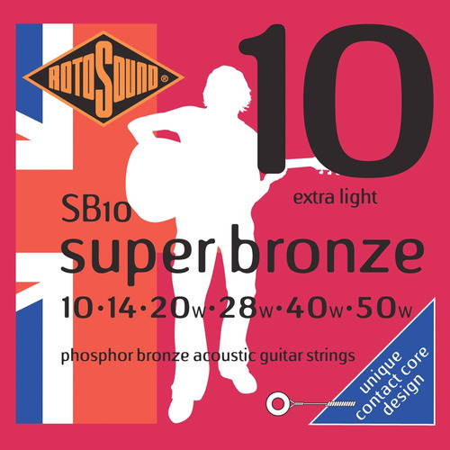 Rotosound Sb10 Super Bronze Cuerda Guitarra Acustica (10 14