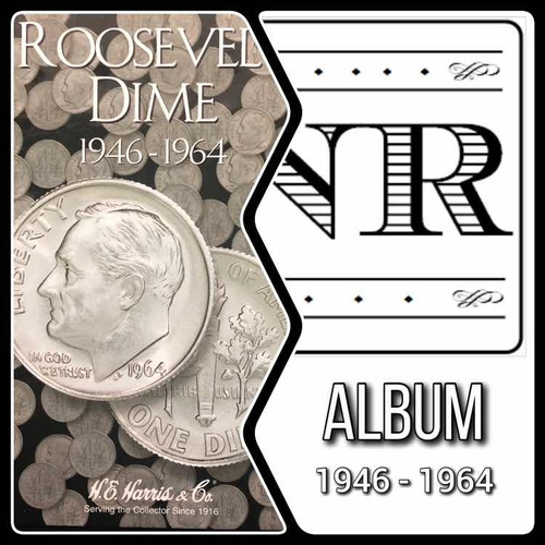 Álbum Monedas Roosvelt Dime - 1946 - 1964 - P & D + S