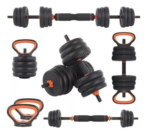 Set Juego Mancuernas 30 Kg Armable Pesas Rusas Gym Casa