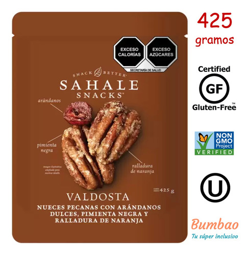 Mix De Nuez Sin Gluten Pecana Con Arándano Kosher Sahale