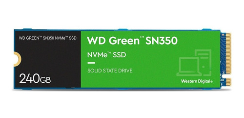 Imagen 4 de 5 de Disco sólido SSD interno Western Digital WD Green SN350 WDS240G2G0C 240GB verde