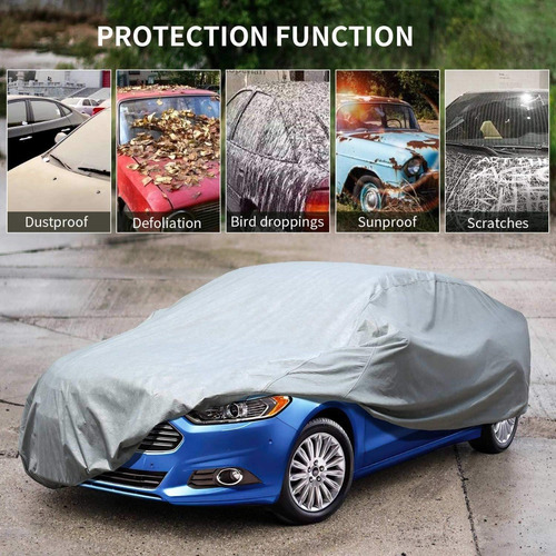 Imagen 8 de 8 de Funda De Coche A Prueba De Agua Con Protección Solar Talla L
