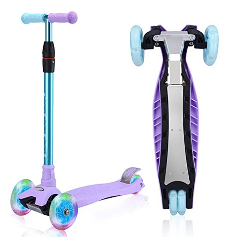 Patinete Infantil Kick Scooter De 3 Ruedas, 4 Alturas Ajusta