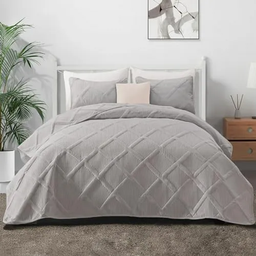Set De Edredón Ultrasonido Exclusivo Tamaño Full Queen, 3 Pi