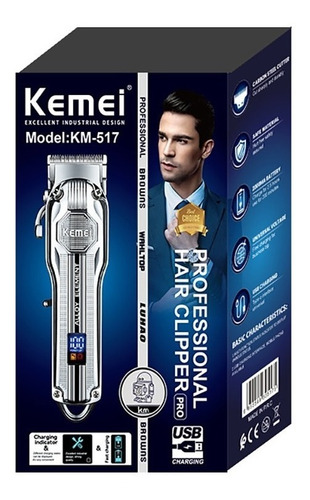 Rasuradora Cortadora De Cabello Kemei Km-517 Profesional