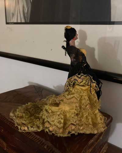 Muñeca Antigua De Los Años 60s Vestido Flamenco