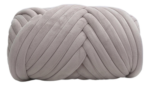 Terciopelo Chunky Yarn Arm Knitting Pet Bed Gris Claro