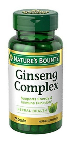 Complejo De Ginseng Nature's Bounty 75 Cáps Con Jalea Real