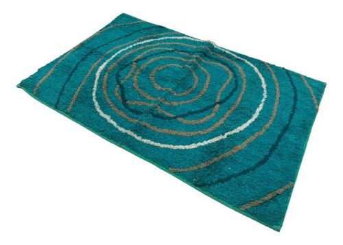 Alfombra Baño Circulo Azul Marron Uruyen Qy 7671 Xavi