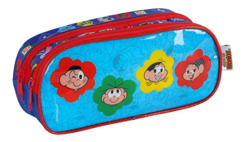 Estojo Escolar Duplo Turma Da Mônica Ei41324 - Azul