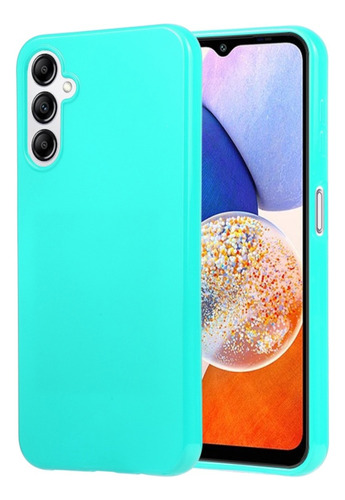 Funda Case Para Samsung A14 Jelly Pearl Verde Antishock