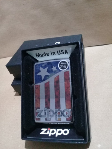 Imagen 2 de 4 de Encendedor Zippo Us Flag Nº 29095 Original