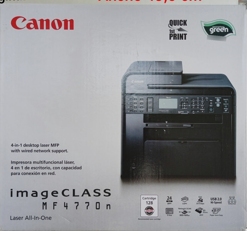 Impresora Multifuncional Laser O Toner Canon Mf4770n
