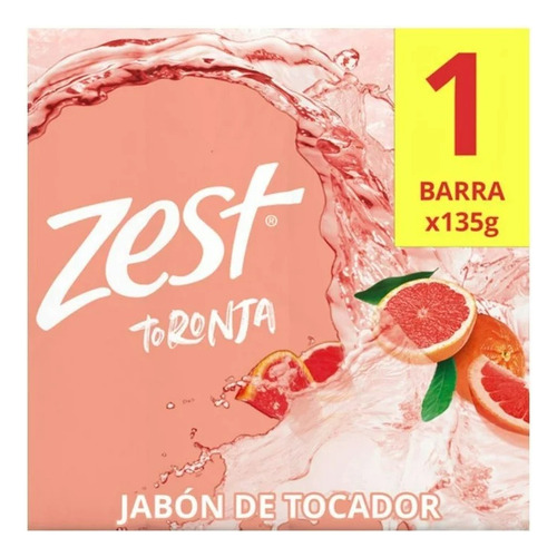 2 Pza Jabón En Barra Toronja Y Albahaca Zest Limpieza Profun