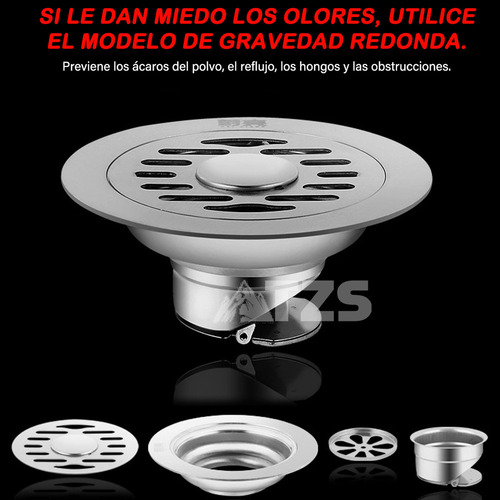 -de Coladera De Baño Antiolores De Acero Inoxidable