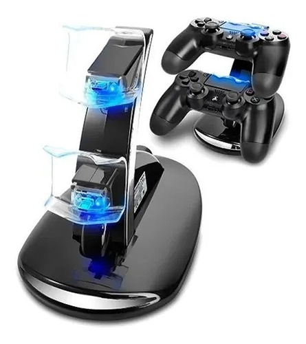 Imagen 1 de 5 de Base Soporte Cargador 2 Joystick Doble Ps4 Dualshock 4