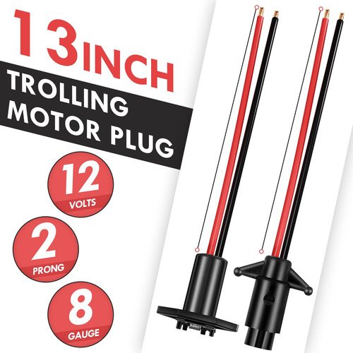 Enchufe Motor De Arrastre 12 V 24 V Calibre 8 Compatible Kay