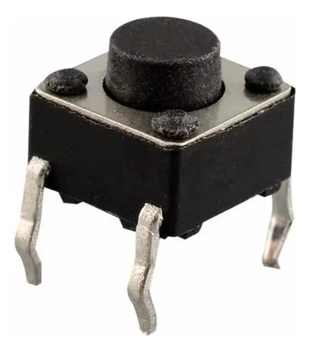 comprar 10 Pcs Suiche Pulsador Sin Retención 4 Pines Negro Arduino