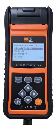 Teste De Bateria Com Impressora Térmica Embutida Ikro Ik2116