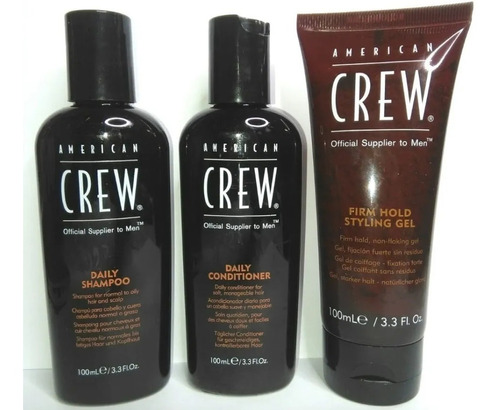 Shampoo Daily+ Acondicionador+ Gel Fija Fuerte American Crew