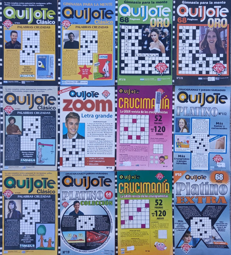 Lote X 12 Revistas Quijote Palabras Cruzada Zoom