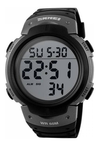 Reloj Skmei Digital 1068 negro y gris para hombre