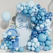 Comprar Guirnalda de Globos Azules Niños 1er Cumpleaños Decoración de Fiesta Cumpleaños Boda Decoración de Globos Baby Shower Wayfun