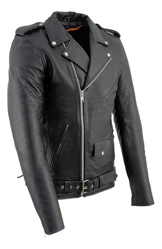 Milwaukee Leather Sh1011tall Chaqueta De Moto Clásica De Bra