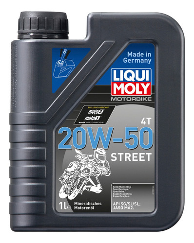 Racing 4t 20w50 Aceite Alto Rendimiento P/moto Liqui Moly 1l