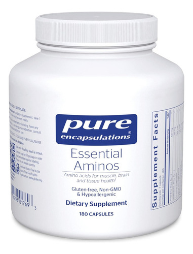 Aminoácidos Esenciales Pure Encapsulations 180 Cápsulas