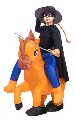 Disfraz Inflable De Caballero Montando A Caballo Para Niños