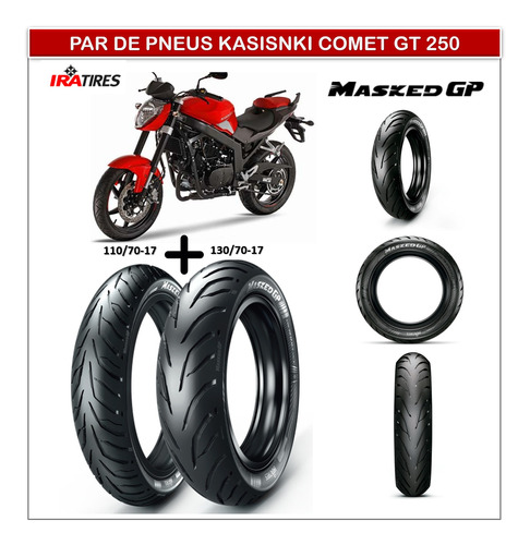 Combo Pneus Comet Gt 250 Dianteiro + Traseiro