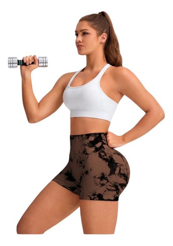 Short Calza Corta Deportivo Sin Costura Frunce Push Up