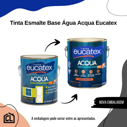 Esmalte Madeira E Metal Base Água Branco Brilhante 3,6l